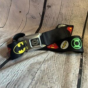 SeatBelt Style DC Comic Superman Batman Flash Green Lantern Adjustable Belt 2012